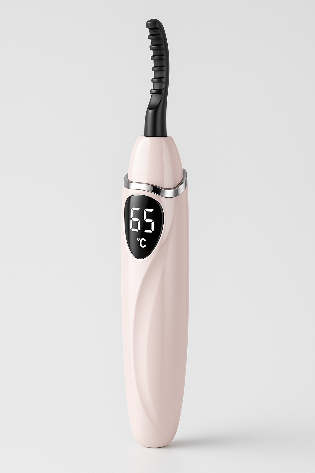 EYECURL Heated Eyelash Curler, S600 Heated Lash Curler, Accurate Temperature Control Electric Eyelash Curler Heated Curlers - Intelligent Power Off, Natural Makeup (Pale Blush/Silver, S600-148MM)